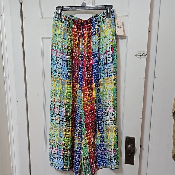 Jams World Pants - Jams WORLD ROAD Trip Pattern Color Boho Geometric Women Small Wide Leg Pants🌈🌈